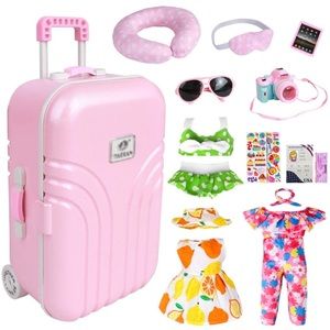 18 Inch Doll Travel Play Set w/ Luggage & Accessories - Fit for American Girl ❤️